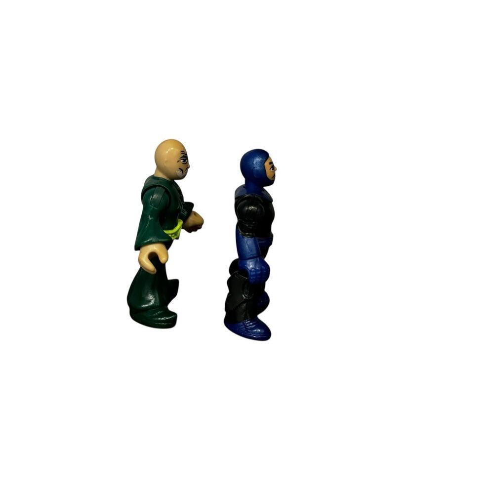 Fisher Price Imaginext Blue Black Knight & Green Neon Wizard Action Figures - Picture 8 of 9